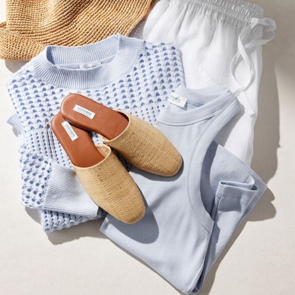 New Haven Well Within Raffia Mules Woven Boho Coastal Preppy Vacation Bohemian 7 - Picture 10 of 10